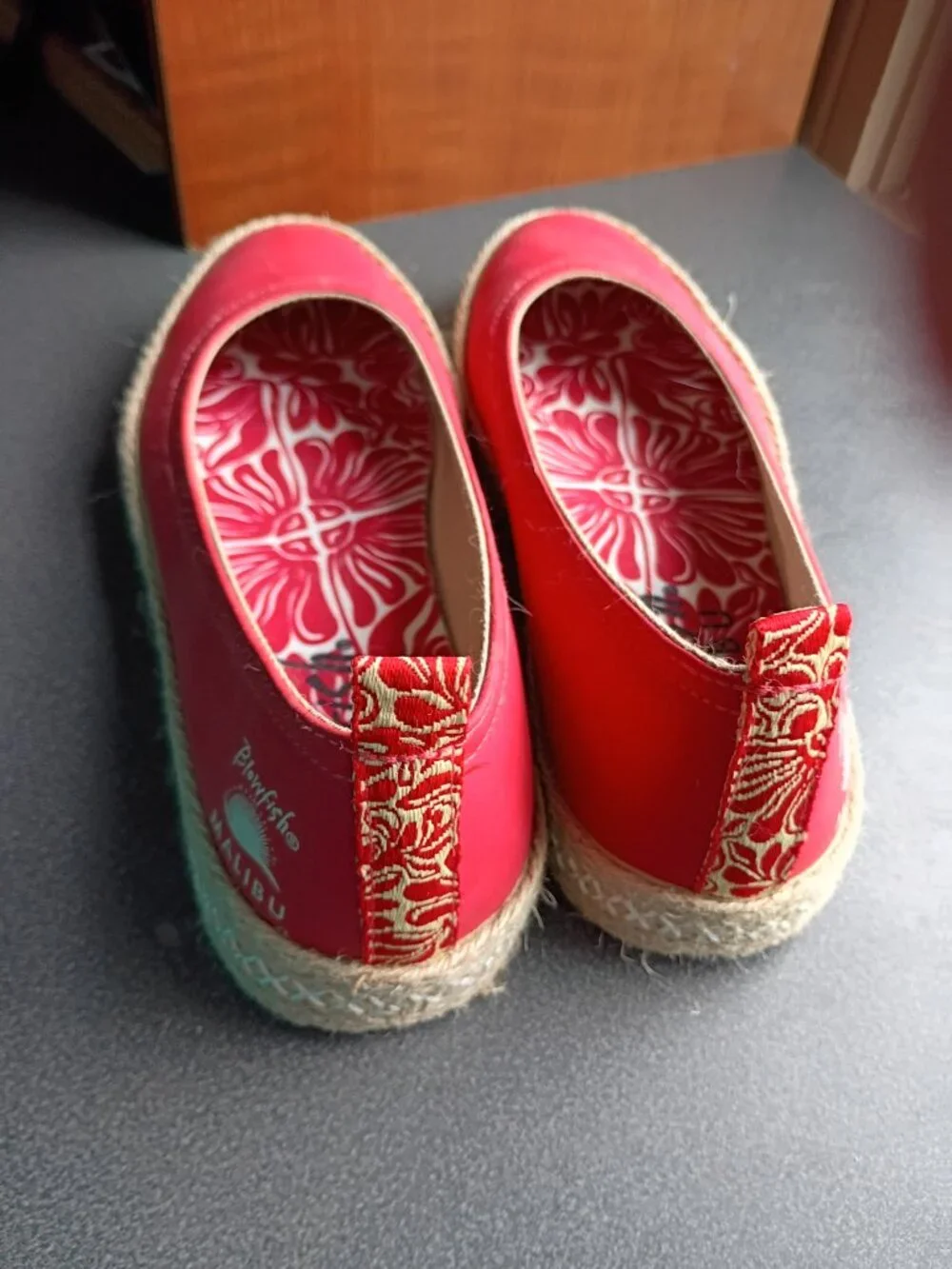 Blowfish Malibu Red Benita Espadrille Slip On Flats Sneaker 8M